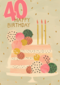 40 happy birthday met taart