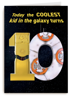 Star Wars verjaardagskaart 10 jaar