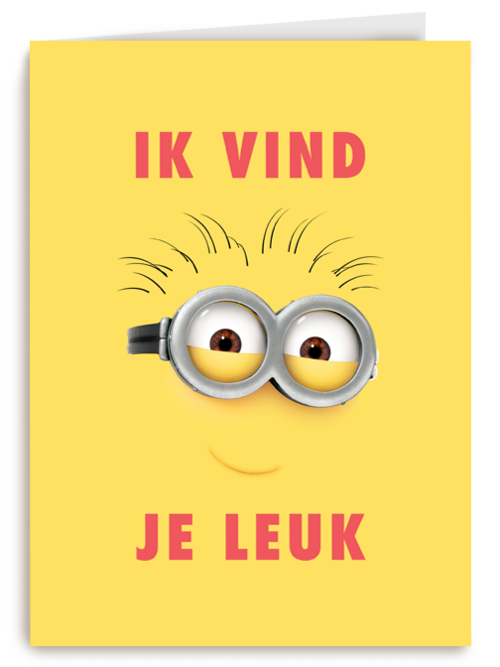 Minions kaart ik vind je leuk