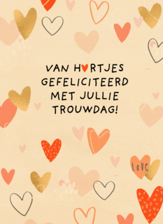Van hartjes gefeliciteerd met jullie trouwdag