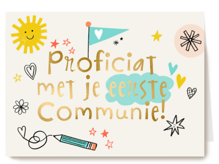Proficiat met je eerste communie lentefeest