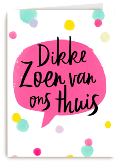 op kamp kaart dikke zoen van ons thuis