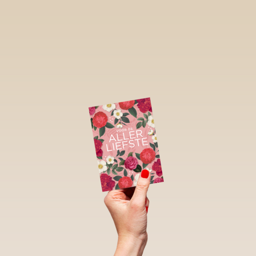 Ansichtkaart bloemen voor de allerliefste