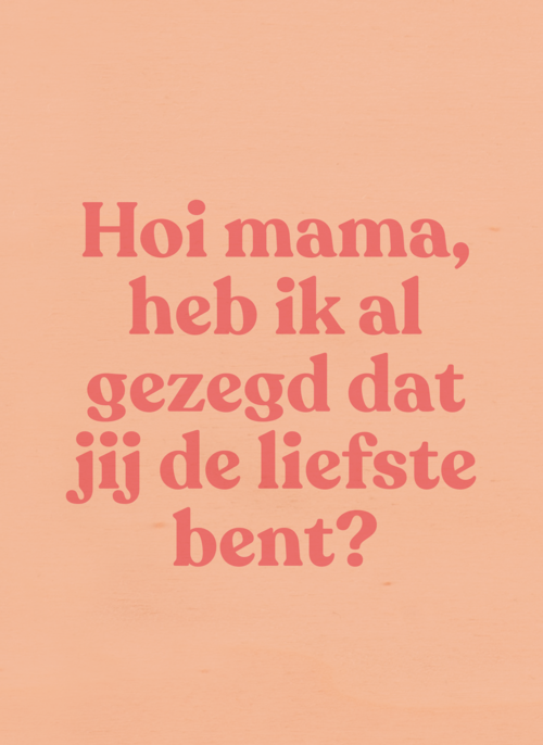 Houten Kaart Moederdag | Houten Kaart Hallmark | Moederdag | Moederdag Kaart Hip De Liefste