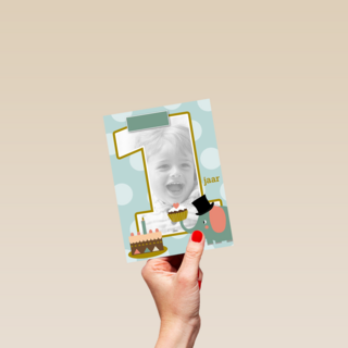 hoera een jaar kids jongen