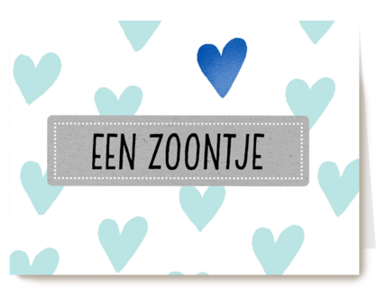 een zoontje met veel harten
