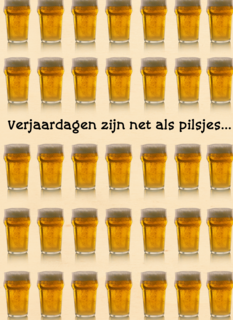 verjaardagen als pilsjes