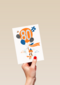een vos met ballon om 80 jaar te vieren