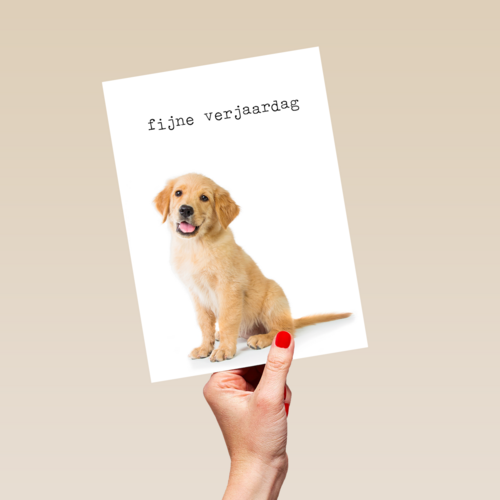 Verjaardagskaart Furry cuddles hond