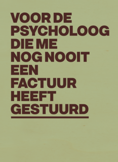 Voor mijn psycholoog