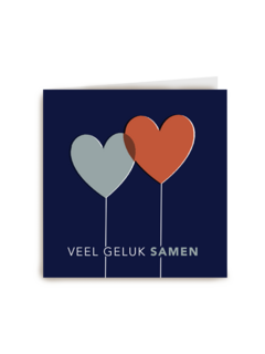 Pas getrouwd kaart veel geluk samen