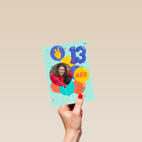 HBD 13 jaar fotokaart