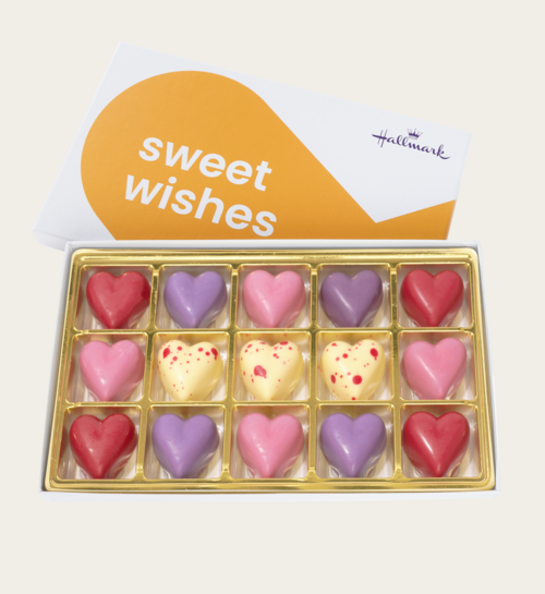 Chocolade Hartjes Pralines met Aardbei en Vanille