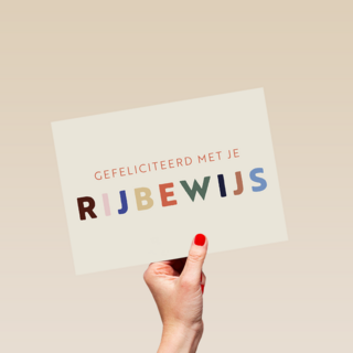 Gefeliciteerd met je rijbewijs gas erop