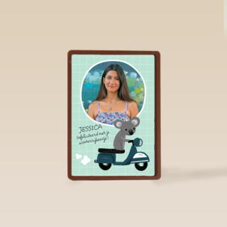 Scooter rijbewijs gefeliciteerd met naam en foto