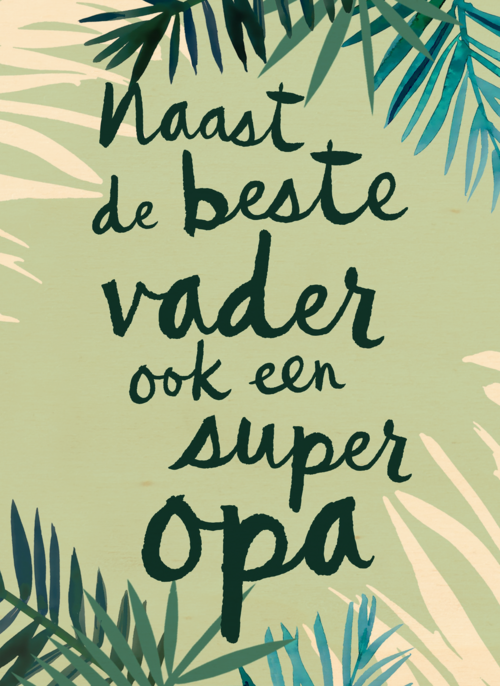 Houten Kaart Vaderdag | Hallmark | Houten Kaart Hallmark | Vaderdag | Naast De Beste Vader Ook Een Super Opa