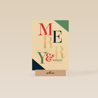 Merry Christmas Bright New Year Modern