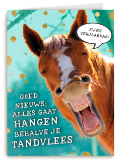 Goed nieuws alles gaat hangen verjaardagskaart