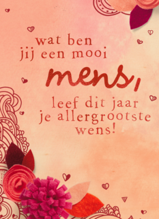 verjaardag kaart wat ben jij een mooie mens