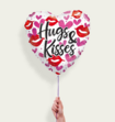 Ballon Hart Hugs and Kisses Roze