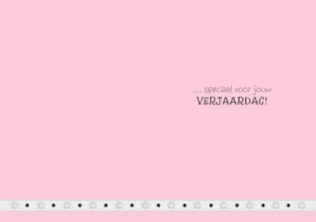 beer met bloemen roze en wit