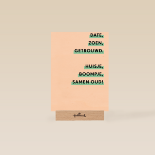 Liefdeskaart huisje boompje samen oud