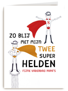 vaderdag kaart hip 2 superhelden