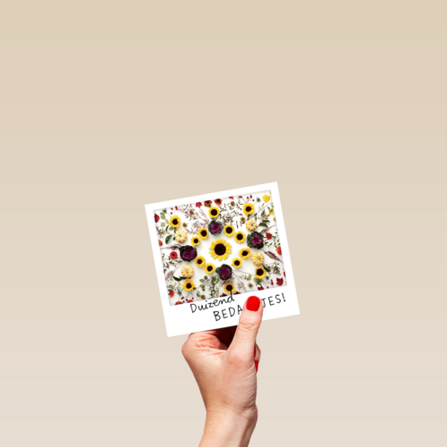 polaroid kaart duizend bedankjes