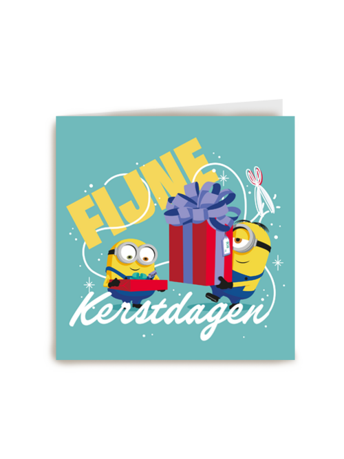 Kerstkaart Minions fijne kerstdagen