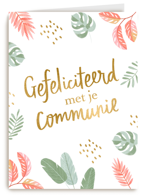 Kaart Hallmark | Communie | Gefeliciteerd Met Je Communie Floral