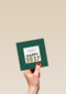 Happy 2027 Fotokaart Groen Met Witte Stippen