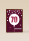 Verjaardagskaart leeftijden vrouw 70 ballon