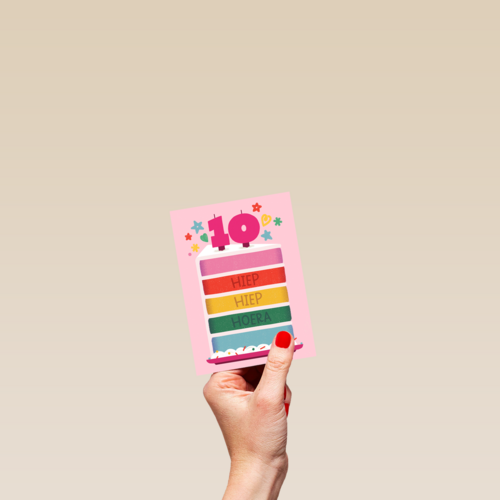 Hiep Hiep Hoera 10 jaar meisje