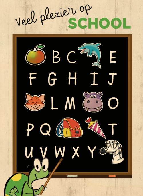 Houten Kaart Back To School | Houten Kaart Hallmark | Back To School | Back To School Schoolbord Plezier Op School