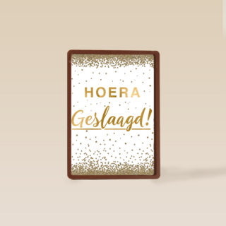 geslaagd kaart hoera geslaagd gouden letters