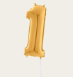 Cijferballon 1 Jaar Goud XL
