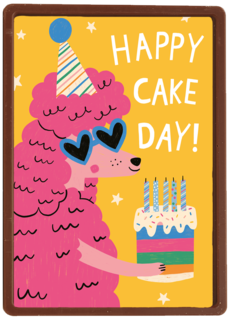 Verjaardagskaart Happy Cake Day