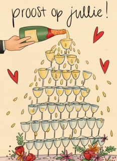 Trouwdagkaart Proost op jullie Matia Studio