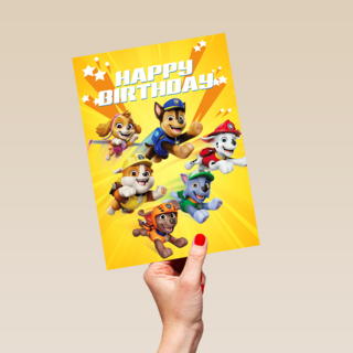Paw Patrol Happy Birthday geel
