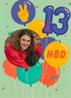 HBD 13 jaar fotokaart