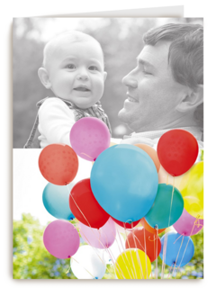 verjaardag fotokaart met heel veel ballonnen