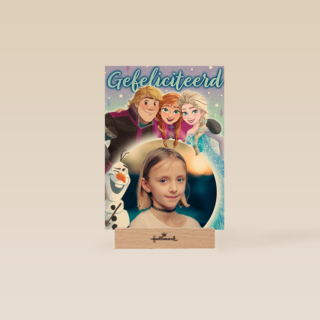 Frozen foto verjaardagskaart Elsa Anna Olaf Sven