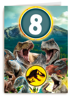 Dino verjaardagskaart Jurassic World