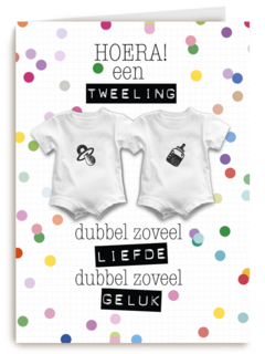 hoera dubbel zoveel liefde en geluk