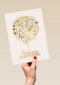 Gouden boom met Happy Birthday