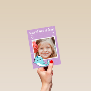 hoera het is feest met een narwal