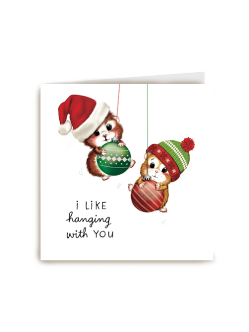 kerstkaart i like hanging with you