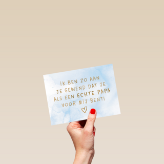 kaart stiefvader ik ben zo aan je gewend