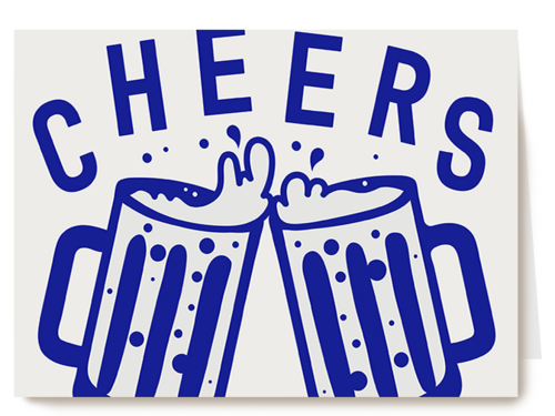 Verjaardagskaart Hallmark | Cheers Beers Blue
