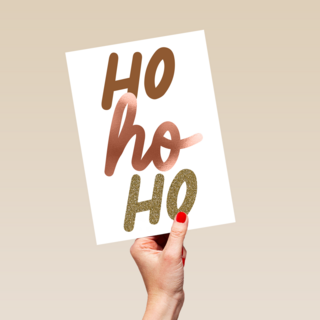 kerstkaart hip ho ho ho